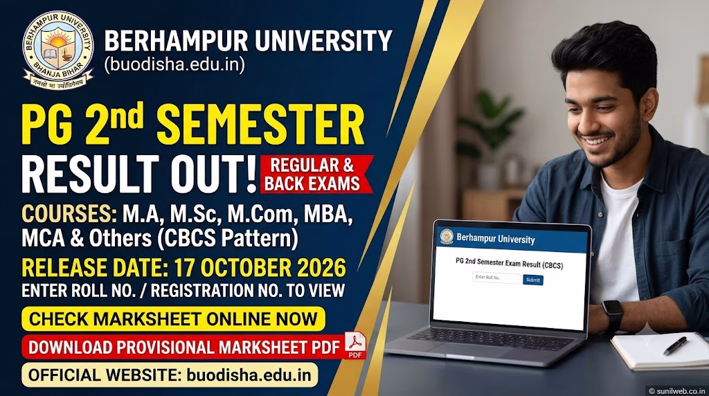 Berhampur University PG 2nd Semester Result 2026