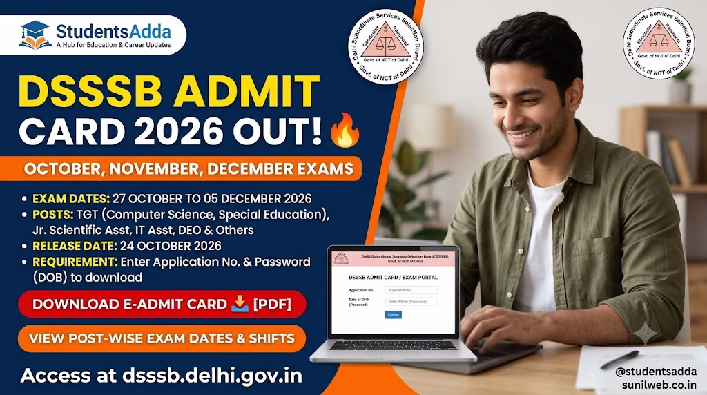 DSSSB Admit Card 2026 Out