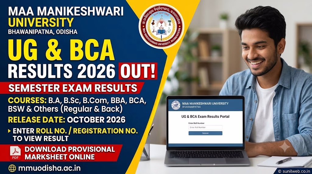 Maa Manikeshwari University UG & BCA Results 2026 Released