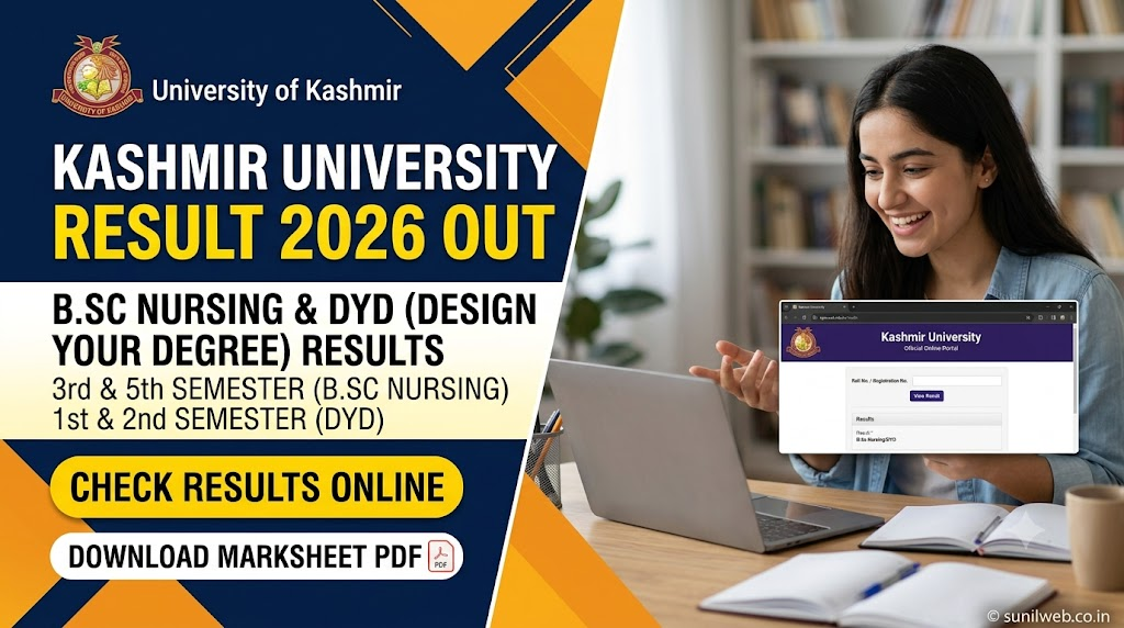 Kashmir University Result 2026 Out: Check B.Sc Nursing & DYD Results Online