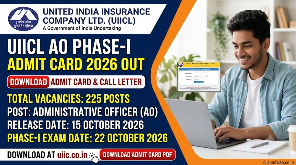UIICL AO Phase-I Admit Card 2026